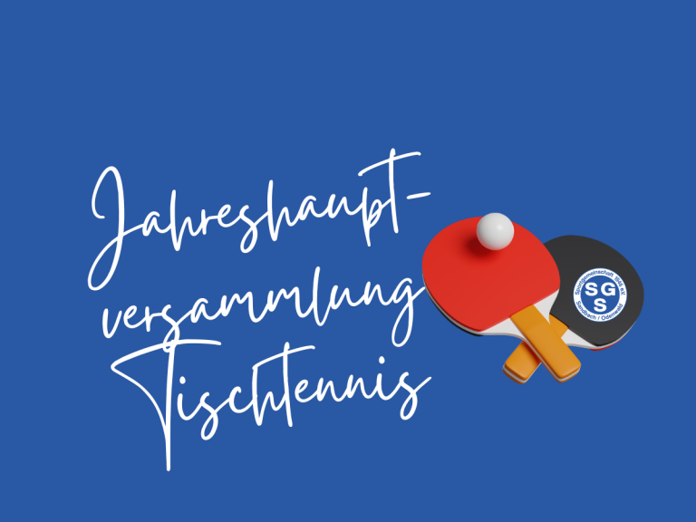 Jahreshauptversammlung Tischtennis